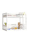 Kids Bed Loft Bed Single White for Mattress 90x190cm