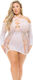 Halter Kleid Pink Lipstick Lingerie Animal Inside Weiß