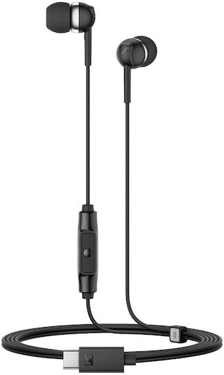 Sennheiser 800125 In-ear Handsfree Ακουστικά με Βύσμα USB-C Μαύρο