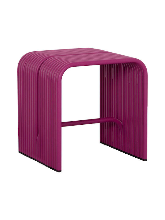 Stool For Living Room Metallic Purple Color 40x38x42cm