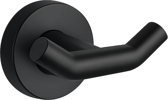 Vinci Wall-Mounted Bathroom Hook Black