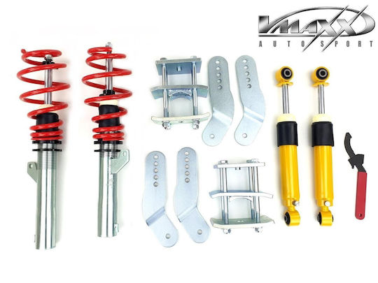 Ρυθμιζόμενη Ανάρτηση Καθ Ύψος Σκληρότητα V-maxx Vw Caddy Mk3 Φ55mm 4 Τμχ 70 Vw 20/55