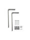 Central Home Set Curtain rail base Wall White 2pcs