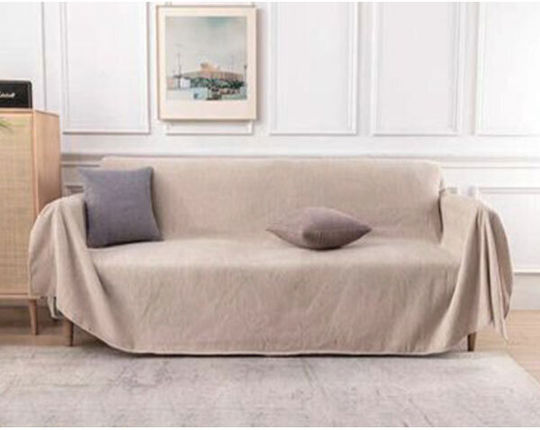SpitiBazaar Σετ Ριχτάρια 3τμχ Chenille Μπεζ