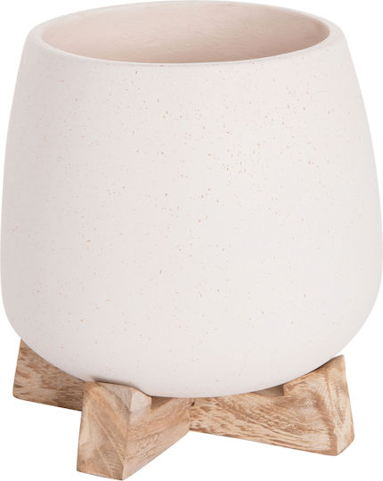 HomeMarkt Γλάστρα Τσιμεντένια Λευκό 5x14εκ.