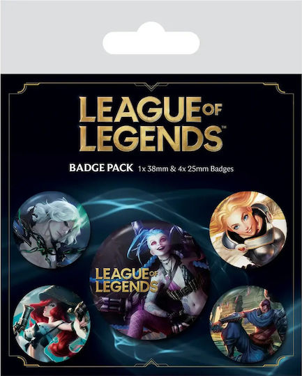 Значки 5 Броя League Legends Champions Pack 5 Badges Bp2404787
