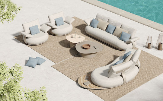 Σετ Σαλονιού 6τμχ Calla-3+2C Lounge Set (207080)