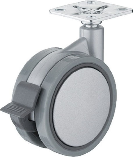 Finetto Furniture Wheel made of Plastic Gray 6x8cm
