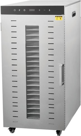Dehydrator 24 Trays 40x28cm Up To 24kg 3 Fans & Led Lighting 2kw 46.5x57xh82cm Karamco+2 Ss-24h