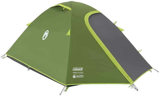 Coleman Darwin 2 BlackOut Camping Tent A-Frame Green for 2 People Waterproof 260x140x100cm