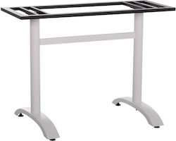 Freebox Tischständer aus Aluminium mit Einstellbar Weiß 100x60x73cm