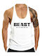 Men's Stringer Tank Top Beast Pharm Arn304 White