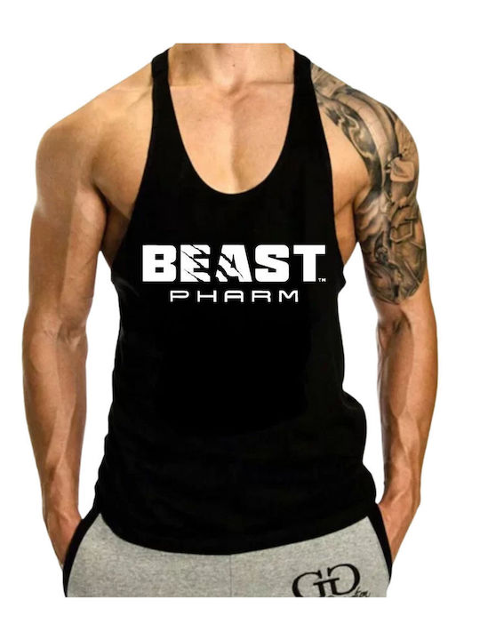 Herren Stringer Tank Top Beast Pharm Arn304 Schwarz