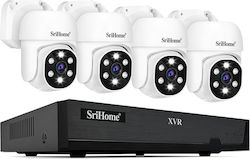 Sricam Σύστημα Παρακολούθησης NVS008 4 Καμερών CCTV 1080p Sricam Σύστημα Παρακολούθησης NVS008 4 Καμερών CCTV 1080p