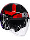 AGV Eteres Camogli Black/Red/Purple Motorcycle Helmet Jet ECE 22.06 1350gr with Sunvisor