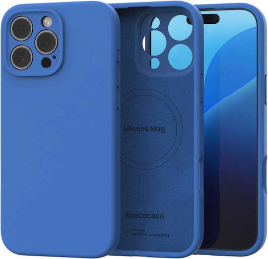 Spacecase Silicone Back Cover Silicon Albastru (iPhone 16 Pro)