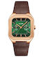 Cluse Men's Watch Battery with Brown Leather Strap