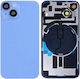 Apple Iphone 14 Back Glass Nfc Enlarge Camera Frame Blue Compatible