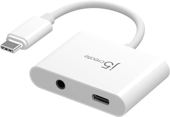 J5create Converter USB-C male to USB-C / 3.5mm female 1pcs JCA122-N