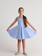 Girls Sleeveless Blue Dress