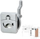 Schloss Quadratisches Antivibrations Inox 65mm Schlüssel