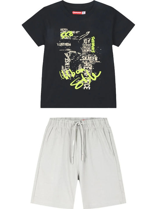 Kids' Set with Shorts Summer 2pcs Beige Skater