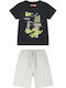 Kids' Set with Shorts Summer 2pcs Beige Skater