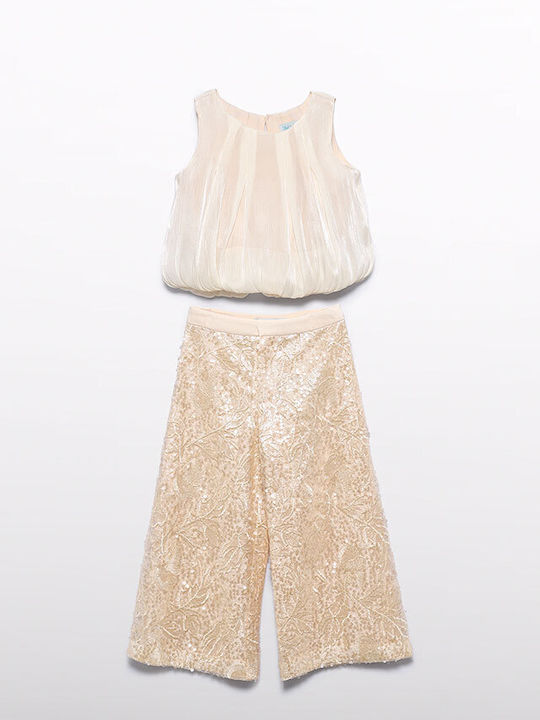 Abel & Lula Kids Clothing Set with Ecru Pants 2 Pieces