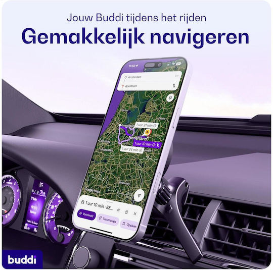 Buddi MagWay Βάση Κινητού MagSafe Μαύρη Buddi MagWay Βάση Κινητού MagSafe Μαύρη