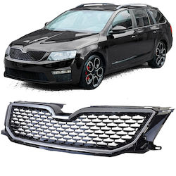 Μάσκα Sport Grill Skoda Octavia 5e Pre-facelift 2012 2017 Χωρίς Σήμα Mαύρη & Xρώμιο Cp-42312