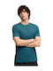 T-shirt Πετρόλ