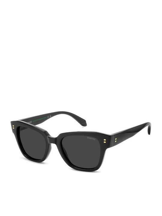 Polaroid Unisex Sunglasses With Black Horn-Rimm...