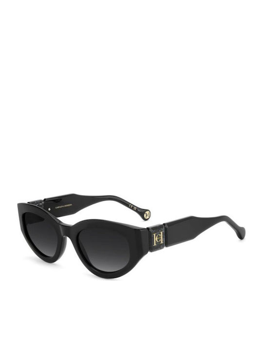 Carolina Herrera Black Sunglasses With Horn-Rimmed Frame Carolina Herrera Black Sunglasses With Horn-Rimmed Frame