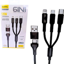 Xipin USB to Lightning / Type-C / micro USB Cable