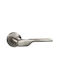 Deco Ceramica Πόμολο Μεσόπορτας με Ροζέτα KS124 Ζεύγος με Επιστόμιο Ματ Νίκελ