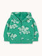 Kinder-Sweatshirt Strickjacke mit Kapuze Grün