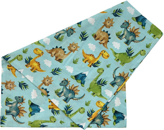 Bunny Bebe Dino Fată De Pernă Pentru Copii Din 100% Bumbac 33x45cm Turcoaz