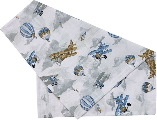 Bunny Bebe Plane Fata De Pernă Pentru Copii Din 100% Bumbac 33x45cm Gri