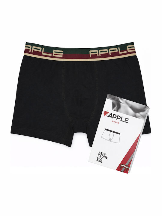 Apple Boxer Herren Boxershorts Black 1Packung