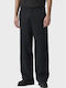 Trousers Chino in Baggy Line Black