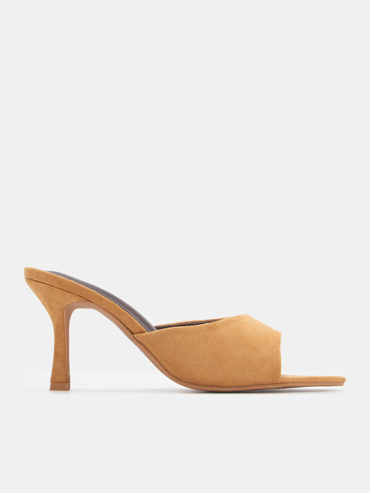Luigi Suede Women's Mules with Thin High Heel i...