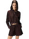 Women's Long Sleeve Shirt Brown