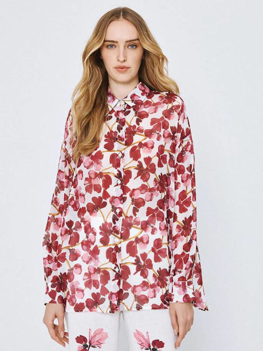 Μακρυμάνικο Γυναικείο Πουκάμισο Chili Floral