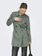 15191821 Women's Green Trench Coat