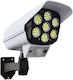 Avizar 77 Led 360° Solar Lighting Garden Driveway Motion Sensor White Black