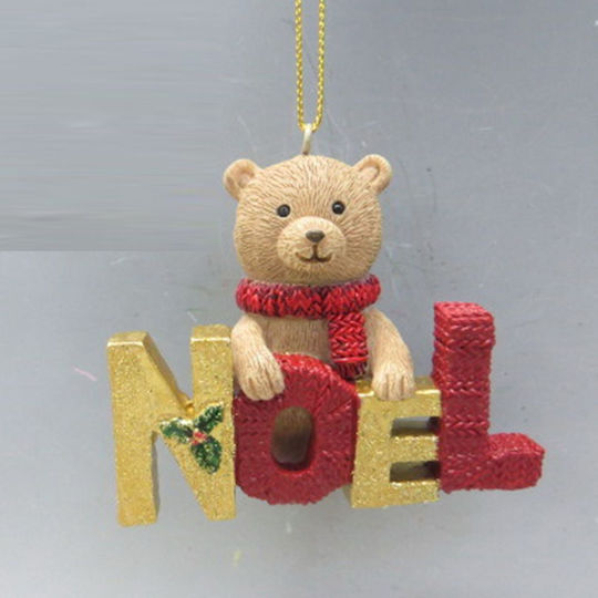 Πολυρεζιν Κρεμαστο Στολιδι Αρκουδακι Noel 7χ3χ6,5εκ