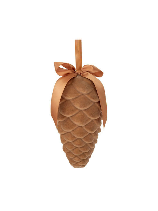 Brown Hanging Fluffy Pine Nut 18cm