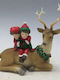 Polyresin Rote Kleinkinder Elch 15,5×9×13,5cm Weihnachtsfiguren