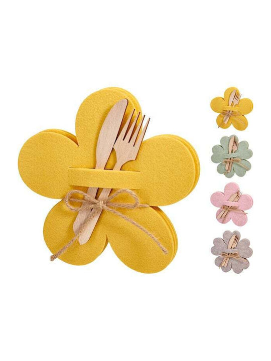Koopman Case for Cutlery with Flowers & Branches 4 Pieces