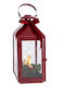 Iliadis Christmas Metallic Red Lantern 35x15cm